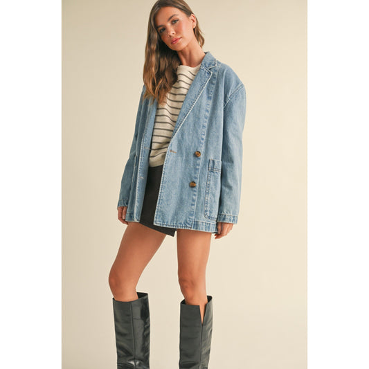 Denim Oversized Blazer