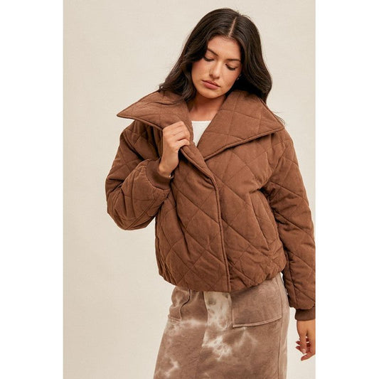 Kendra Brown Quilted Coat